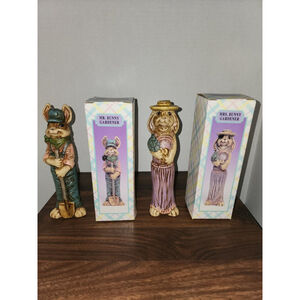 Vintage 1995 Mr And Mrs.‎ Bunny Gardener Figurines